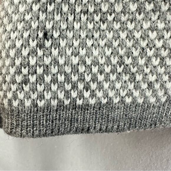 Vintage 80s Brunny Nordic fair isle tight knit mock neck sweater Size Small - Picture 15 of 16